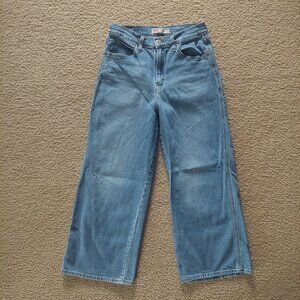 Womens SIGNATURE Levi Strauss High Rise Heritage Wide Leg Denim Jeans Size 4-W27